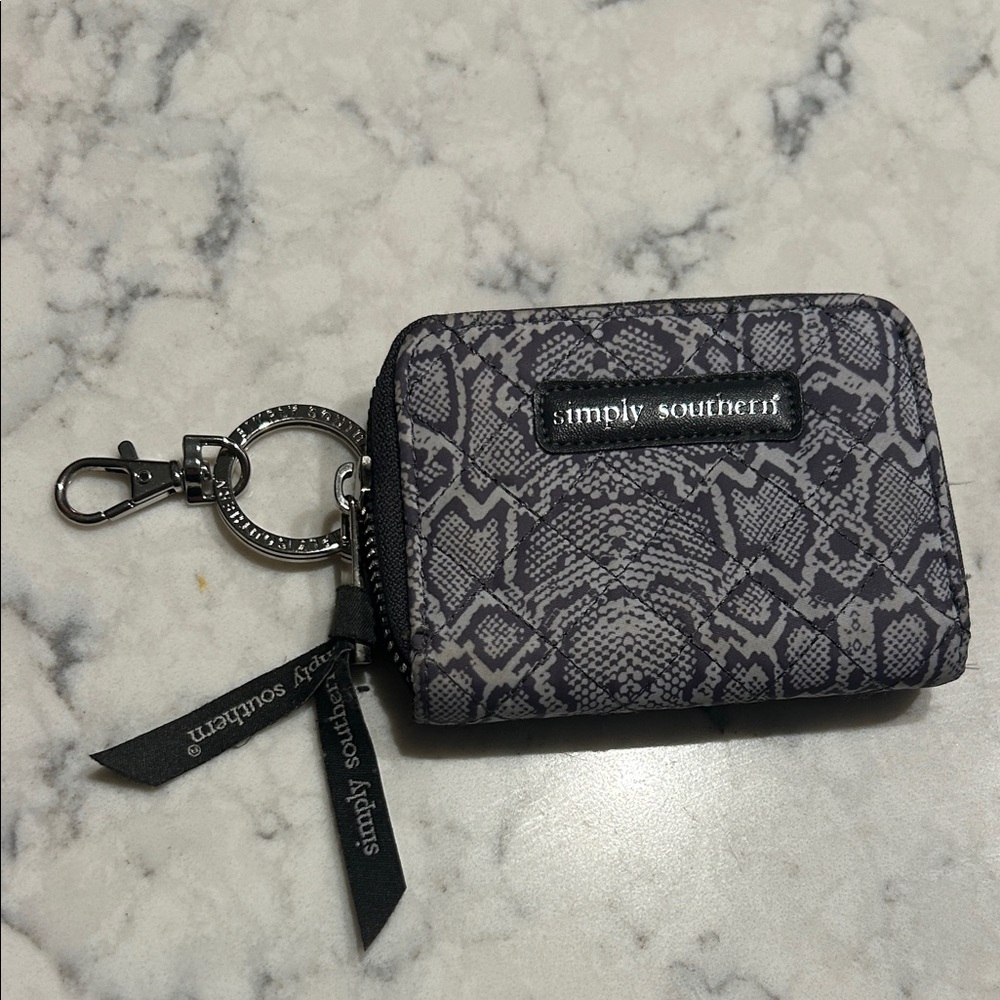 Simply Southern Gray Snake Print Wallet